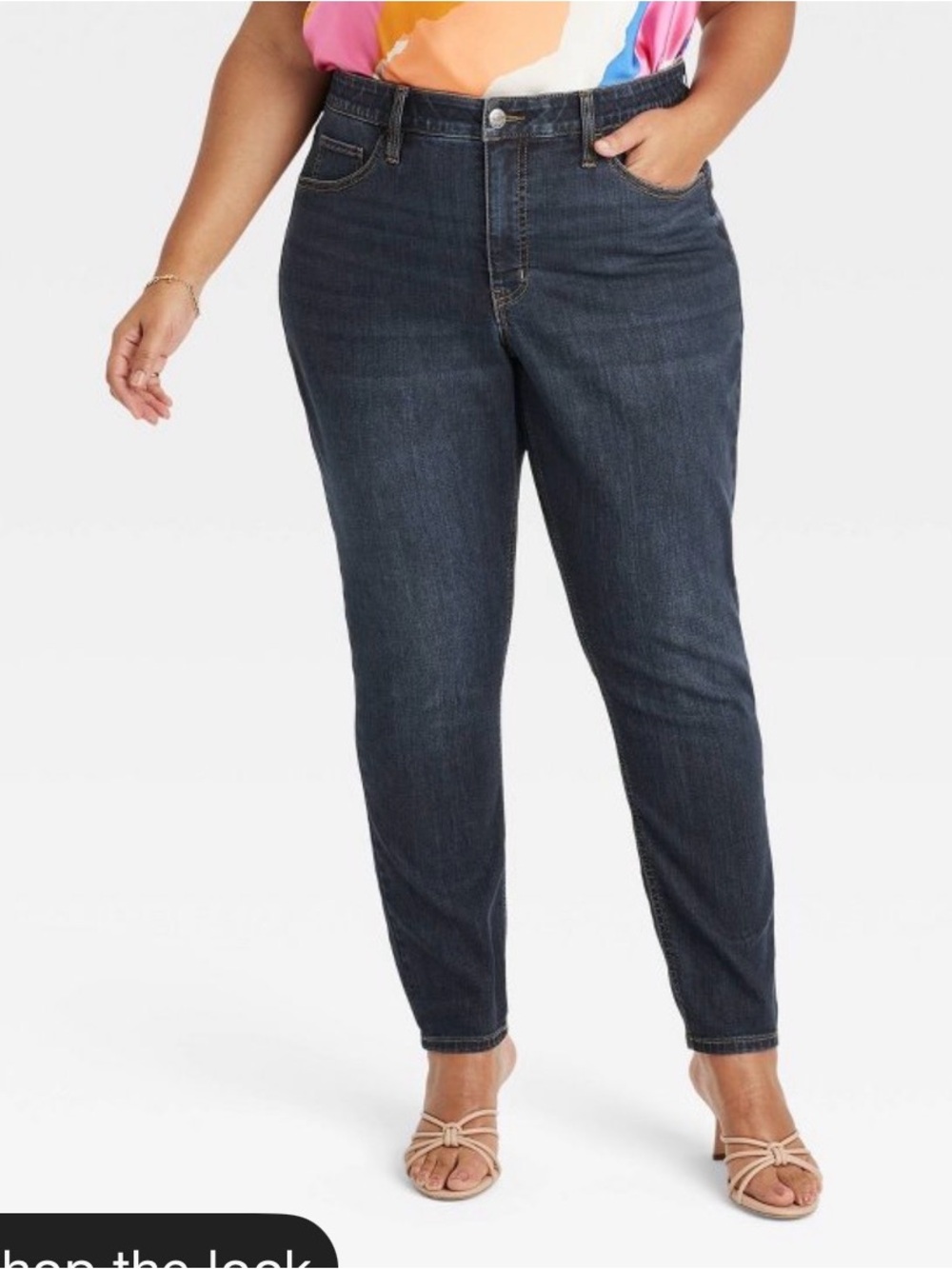 Ava & Viv Dark Blue Skinny Jeans - Plus Size